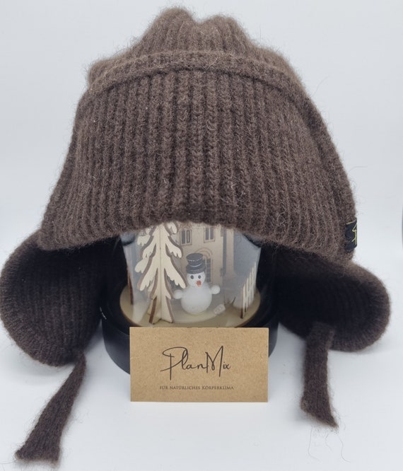 in Hat/unisex Materials Denmark Dark Wool From - of Renewable Etsy 100% Raw Made Yak Trapper Brown/heat-retaining/breathable/made