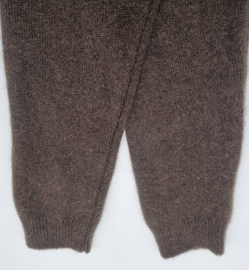Leggings made from 100% yak wool, extremely warm, in dark brown/stretch/unisex image 4