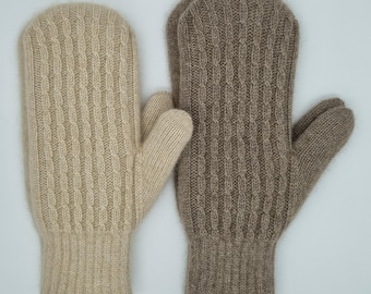 Guantes/manoplas de lana 100% cachemir/retienen el calor/transpirables/fabricados con materias primas renovables/agradables para la piel