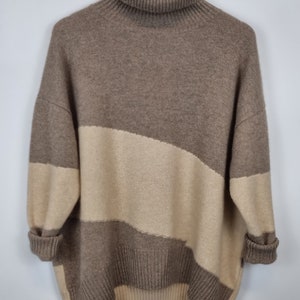 Rollkragenpullover /Pullover aus 100% Kaschmirwolle//Oversize// weich warm elegant //aus ungefärbter Wolle//nachhaltig Bild 5