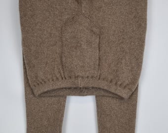 Men's leggings made from 100% cashmere wool, extremely warm, in beige/ stretch/ men's leggings/ free size/ leggings for men