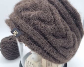 Fascia per capelli da donna // Scaldaorecchie da donna in 100% lana yak