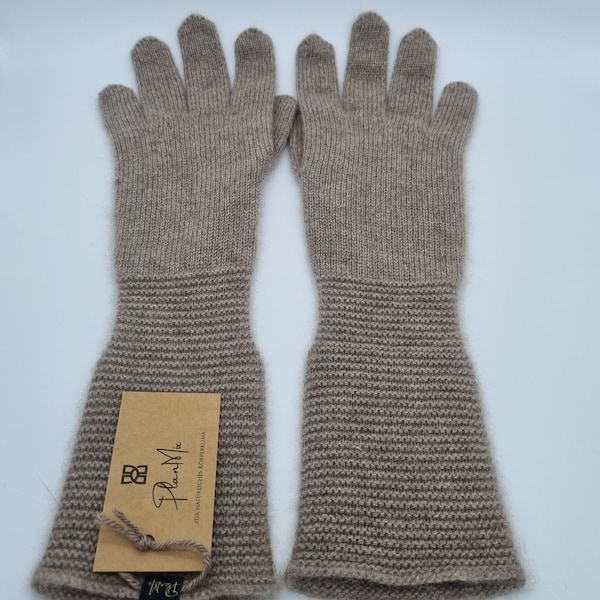 elegante Handschuhe/extra lang aus 100% Kaschmir/sehr warm und weich/ atmungsaktiv/ aus nachwachsendem Rohstoff