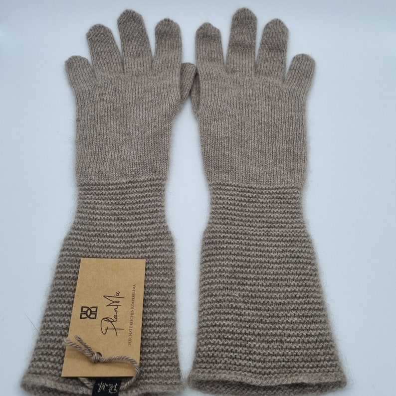 elegante Handschuhe/extra lang aus 100% Kaschmir/sehr warm und weich/ atmungsaktiv/ aus nachwachsendem Rohstoff Bild 1