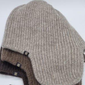 Trapper hat made of 100% yak wool / heat-retaining / breathable / made from renewable raw materials / undyed image 4