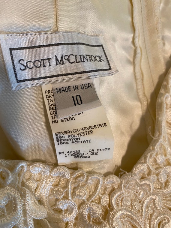 Scott McClintock VTG Off Shoulder White Lace Embr… - image 9