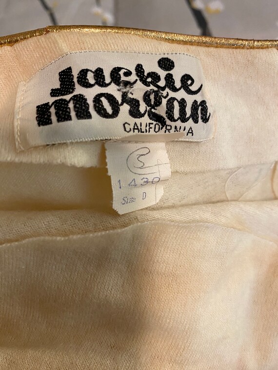 1950s-1960s Jackie Morgan Vintage Cream Darted Bu… - image 10