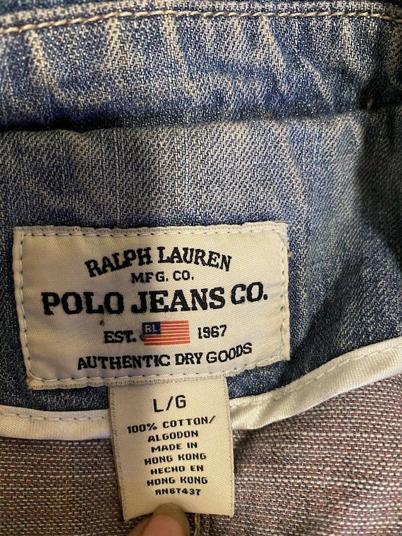Rare 1980s Vintage Ralph Lauren Polo Denim Blazer Jacket 100