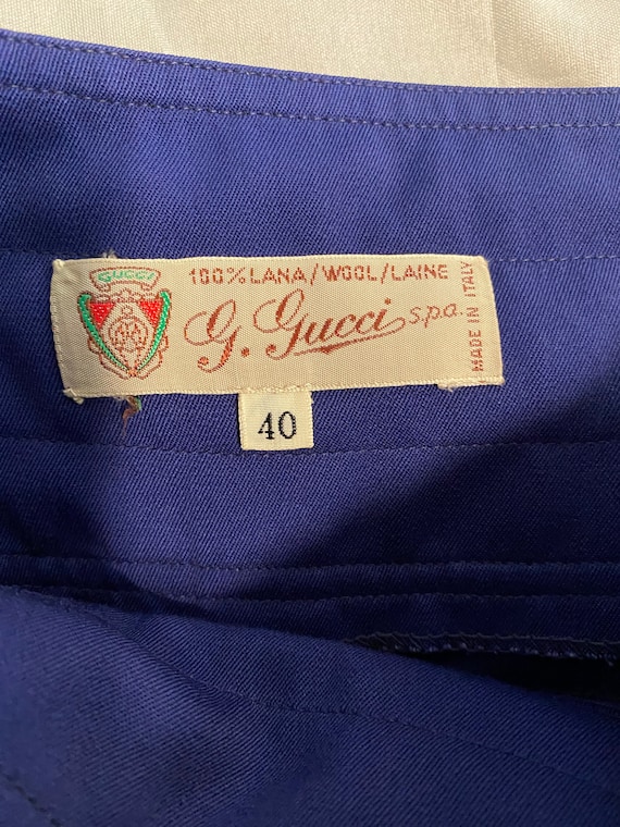 Gucci 1980s Rare Vintage 100% Wool Mini Pleated D… - image 8