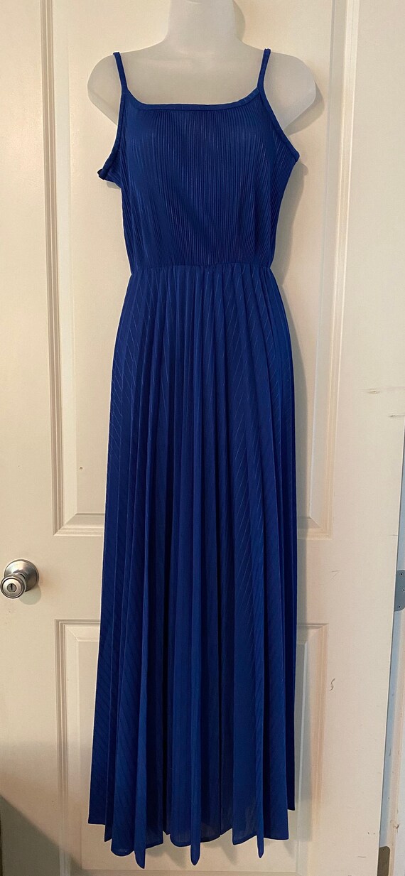 C&A Vintage Royal Blue Two Piece Dress and short … - image 2