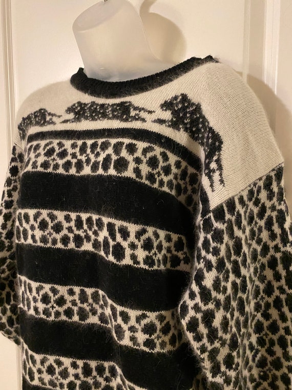 1980s acrylic/wool/angora Blend Cozy Spotted Swea… - image 2