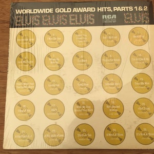 Vintage Elvis Presley &quot;Elvis&#39; Worldwide Gold Award Hits, Parts 1 & 2&quot; Double LP RCA/Victor Records Mono R213690 From 1974