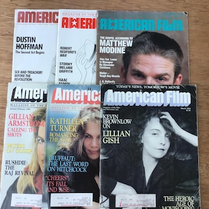 Vintage &quot;American Film&quot; Magazine Lot/Bundle of 6 From 1980&#39;s Very Good Condition See Pictures