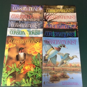Vintage New York State "Conservationist" Magazine Lot of 10 From 2000-2002 Very Good/Excellent Condition