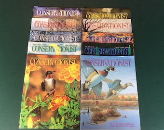 Revista "Conservacionista" del estado de Nueva York, lote de 10 ejemplares, 2000-2002. Muy buen estado.