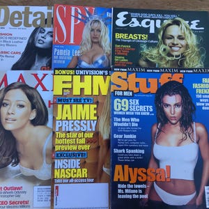 Vintage Varius Men&#39;s Interest Magazines Bundle/Lot of 6 Very Good Condition &quot;Stuff&quot; - &quot;FHM&quot; - &quot;Maxim&quot; And More  See Pictures