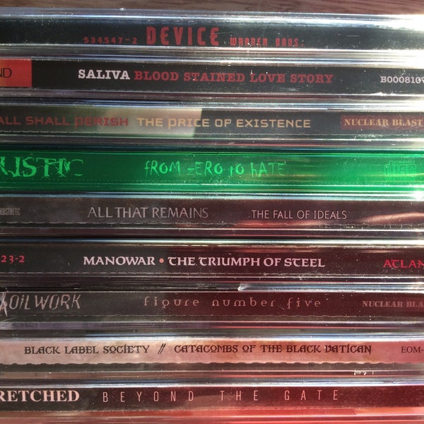 Death Metal/Heavy Metal CD's You Pick: Manowar-Black Label Society-Wretched-All That Remains-All Shall Perish-Saliva-Device-Caustic-Soilwork