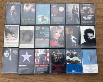 Vintage Bundle/Lot Of 18 Rock Cassette Tapes Good/Very Good Condition Neil Young-Eagles-Eric Clapton-Bruce Springsteen & More See Pictures