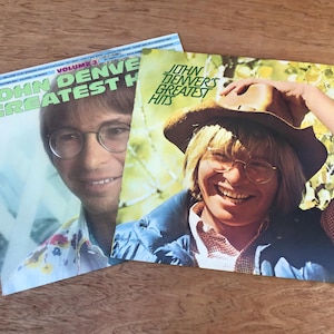 Vintage John Denver Vinyl LP Bundle/Lot of 2 &quot;John Denver&#39;s Greatest Hits&quot; & &quot;John Denver&#39;s Greatest Hits Vol. 2&quot; VG+ Vinyl See Pictures