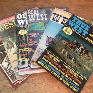 Vintage True West-Golden West-Real West-Old West-Westerner-True Frontier Magazine Lot of 6 From 1970&#39;s Very Good Condition