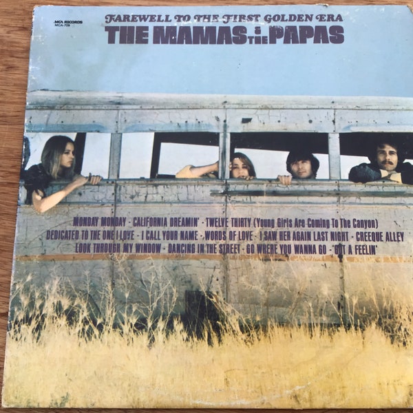 Vintage The Mamas and The Papas "Farewell To The First Golden Era" LP MCA Records MCA709 From 1980 Strong VG+ Vinyl Play Tested