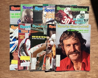 Vintage "Sports Illustrated" Magazine Lot/Bundle of 10 Various Issues From The 1970's & 80's Good/Very Good Condition See Pictures