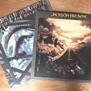 Vintage Jackson Browne LP Lot of 2 &quot;Running On Empty&quot; & &quot;Lives In The Balance&quot; VG+/ Excellent Vinyl Play Tested See Pictures