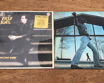 Vintage Billy Joel LP Bundle/Lot of 2 "Glass Houses" & "An Innocent Man" VG+ Vinyl Play Tested See Pictures