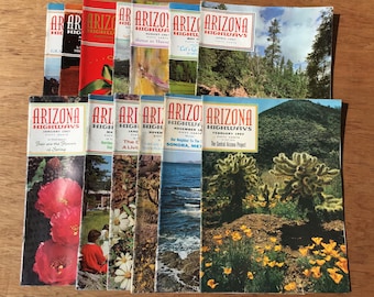 Lot/Bundle Of 13 Vintage Arizona Highways Magazines From The 1960's Good Condition See Pictures