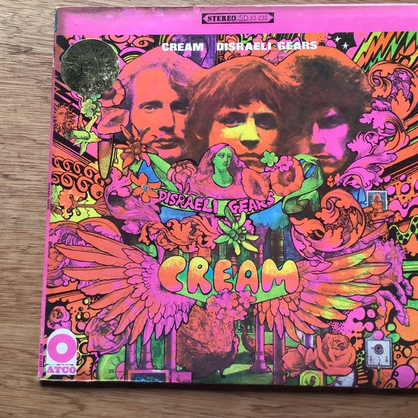 Vintage Cream "Disraeli Gears" LP ATCO Records SD33-232 From 1967 VG+ Vinyl Condition Play Tested