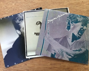Vintage Bryan Adams LP Lot of 3 "Bryan Adams" (Self-Titled) / "Cuts Like A Knife" & "Reckless" VG+ or Better Vinyl Play Tested See Pictures