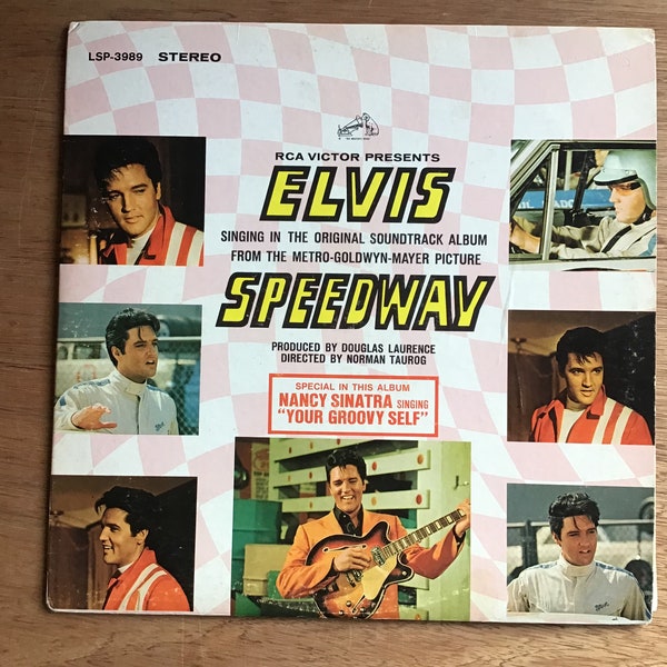 Vintage Elvis Presley "Speedway" Original Soundtrack Vinyl LP RCA/Victor LSP3989 From 1968 Strong VG+ Vinyl Play Tested