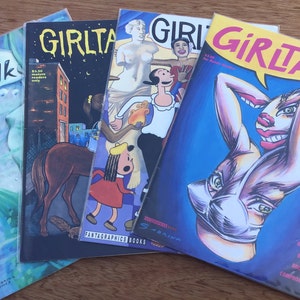 Vintage Mature Readers &quot;Girl Talk&quot; Comic Book Bundle/Lot of 4 Fantagraphics Books Excellent Condition Issues #1-2-3-4 See Pictures