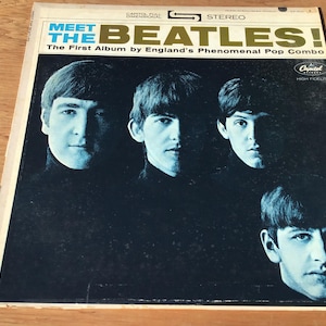Vintage The Beatles &quot;Meet The Beatles&quot; LP Capitol Records ST 2047 From 1964 High Fidelity Stereo Play Tested