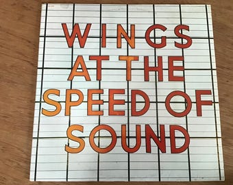 Vintage Paul McCartney & Wings &quot;Wings At The Speed Of Sound&quot; LP Capitol Records SW-11525 From 1976 VG+/Excellent Vinyl Play Tested