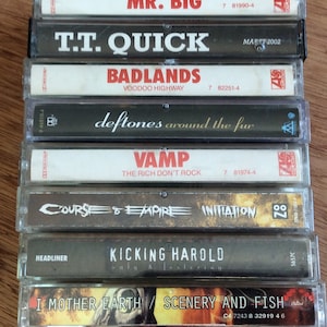 Vintage Rare Hard Rock / Heavy Metal Cassette Tapes From 1980&#39;s-1990&#39;s You Pick: I Mother Earth-Kicking Harold-Badlands-2 Die 4-Vamp & More