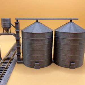 3d printed SILOS, 1:160 N scale