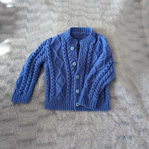 Gilet pour enfant bleu, à boutons image 1