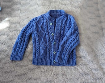 Gilet pour enfant bleu, à boutons