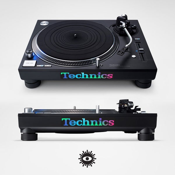 Technics Silver Mirror Iridescent Turntable Sticker Decal - SL 1210 MK2 MK3 MK7