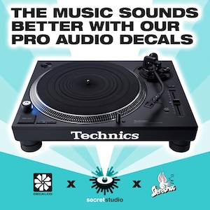 Technics - White Turntable Decal Sticker - SL 1210 1200 MK2 MK3 MK7