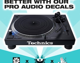 Technics - Adesivo bianco per giradischi - SL 1210 1200 MK2 MK3 MK7