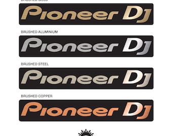 Pioneer DJ - Brushed Gold, Aluminium, Steel or Copper - Turntable Sticker Decal