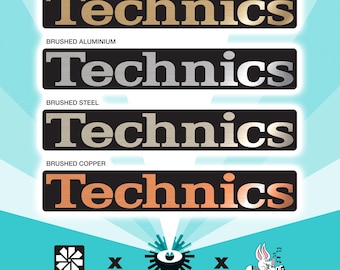 Technics - Adhesivo decorativo de metal cepillado SL-1210 1200 MK2 MK3 MK7