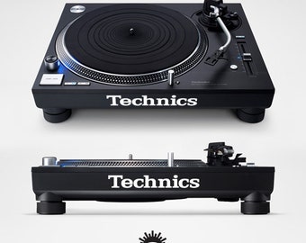 Technics - Weißer Plattenspieler Aufkleber - SL 1210 MK2 MK3 MK7