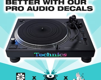 Technics - Silver Mirror Iridescent Decal Sticker SL-1210 1200 MK2 MK3 MK7