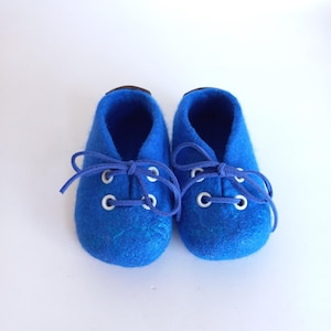 Merino Wool Baby Booties: Felted Christening Shoes