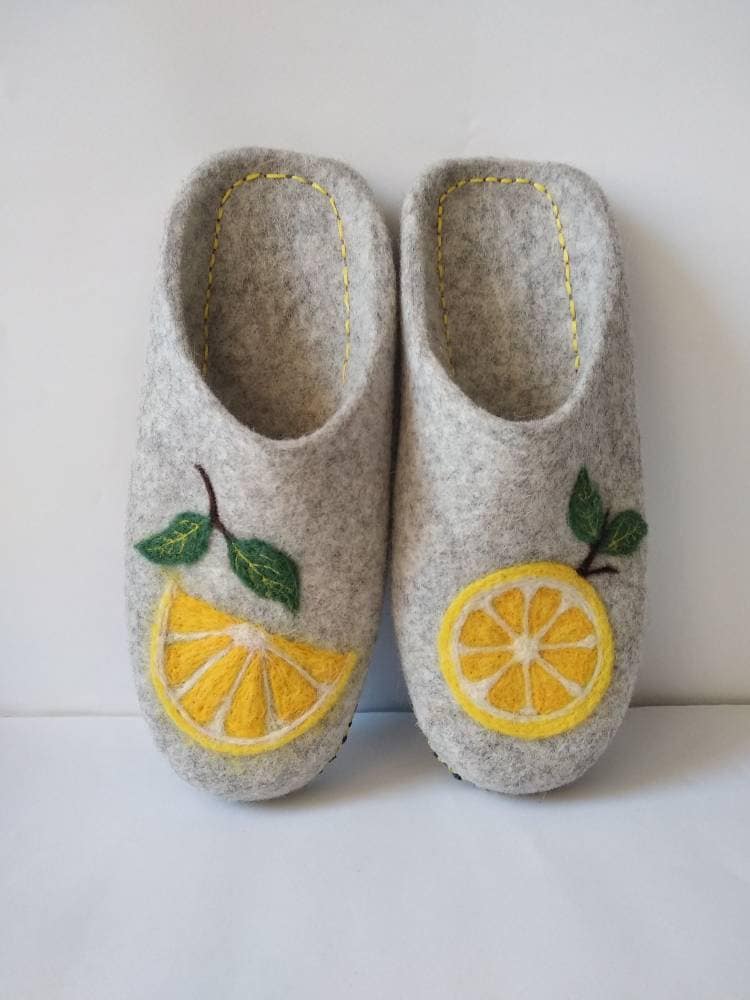 Lemon Slippers Etsy Canada