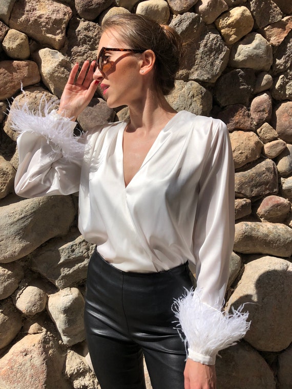 Blusa de seda elegante hotsell