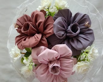 Bouquet 3 Hijabs en soie de medine